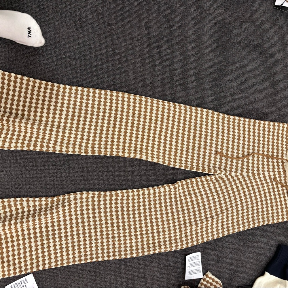 ASOS Brown and Cream Knit Cardigan and pants